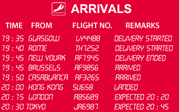 Flight monitoring Flight monitoring at Paris airports for our taxi and transfers